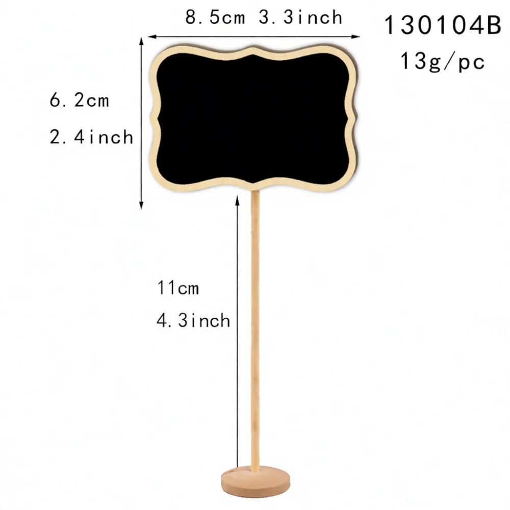 Small Wooden Message Board Sign For Tabletop Display Wedding Party Event Decor Portable Erasable Chalkboard Kids Memo Tool