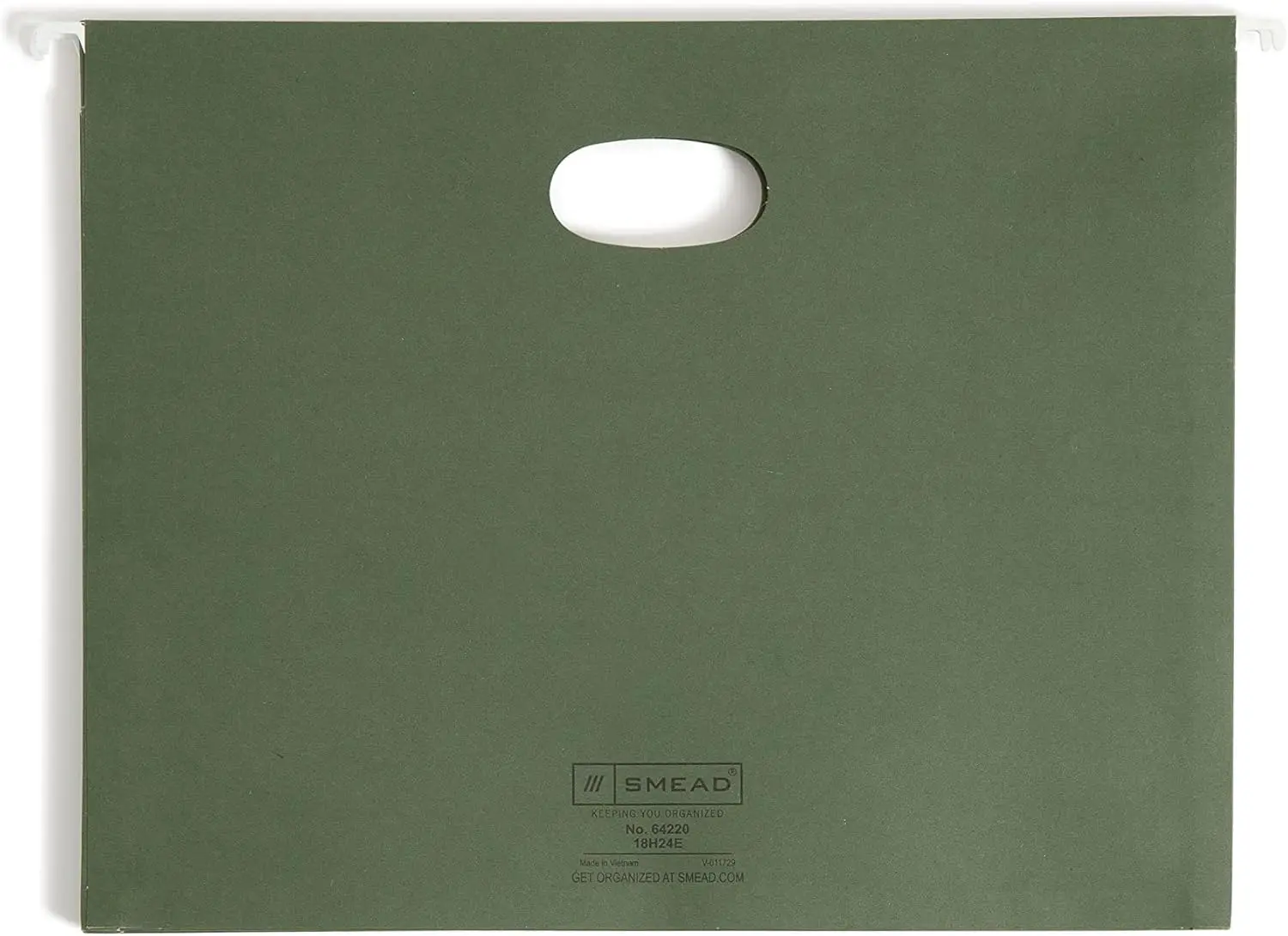 Letter Size Hanging File Pockets, 3.5" Expansion, Full-Height Gusset, Green Color, 10 per Box