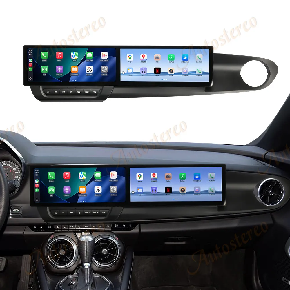 Dual 12.3'' Screen Wireless Carplay For Chevrolet Camaro 2016-2025 Multimedia Display Touch Screen Android auto Head Unit 360