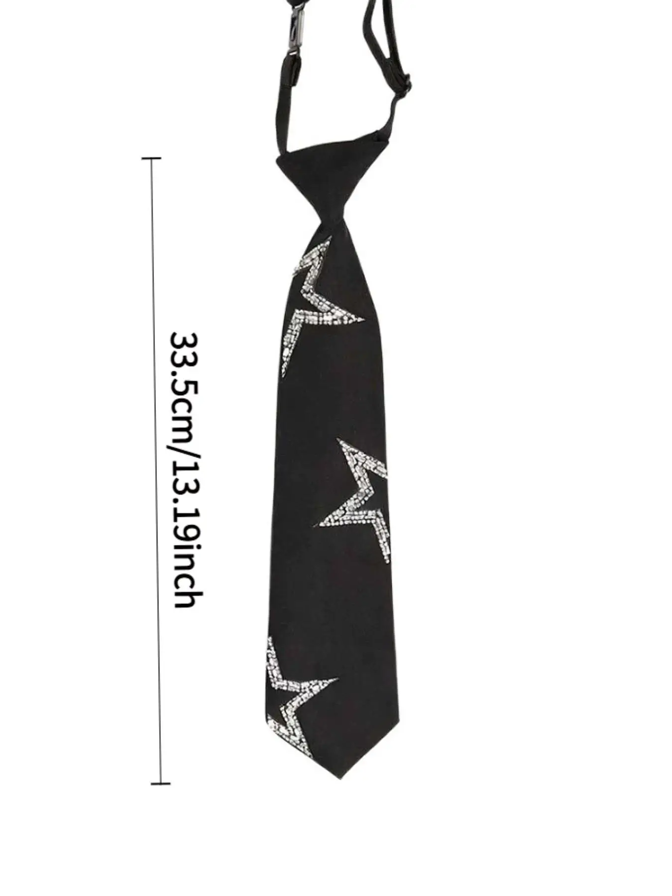 Pre-Tied Star Sequin Tie, Adjustable Bowtie, Unisex, Suitable for Formal Business, Role Play, Jk Party, Wedding, Daily Wear