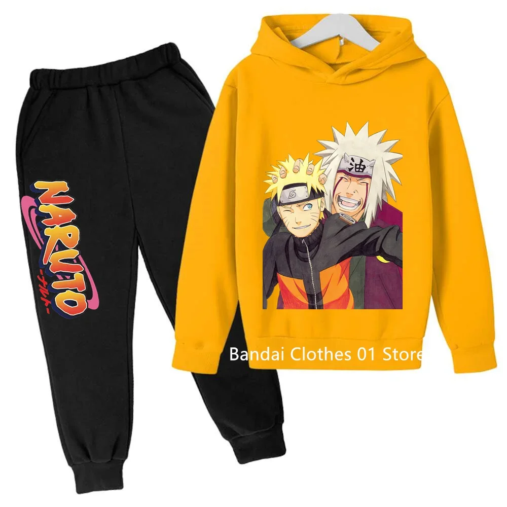 

Naruto Spring Boys 2pcs sets Baby Boys Girls Clothes Hoodie + Pants Kids Sport stitch Suit Kakashi Sweatshirts Sport Hoodie Set