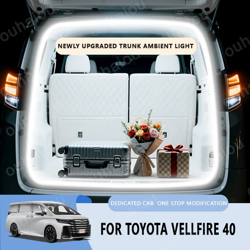 

For Toyota Vellfire 40 trunk light modification light Atmosphere lights White warm white Rear Trunk LED Light Bar