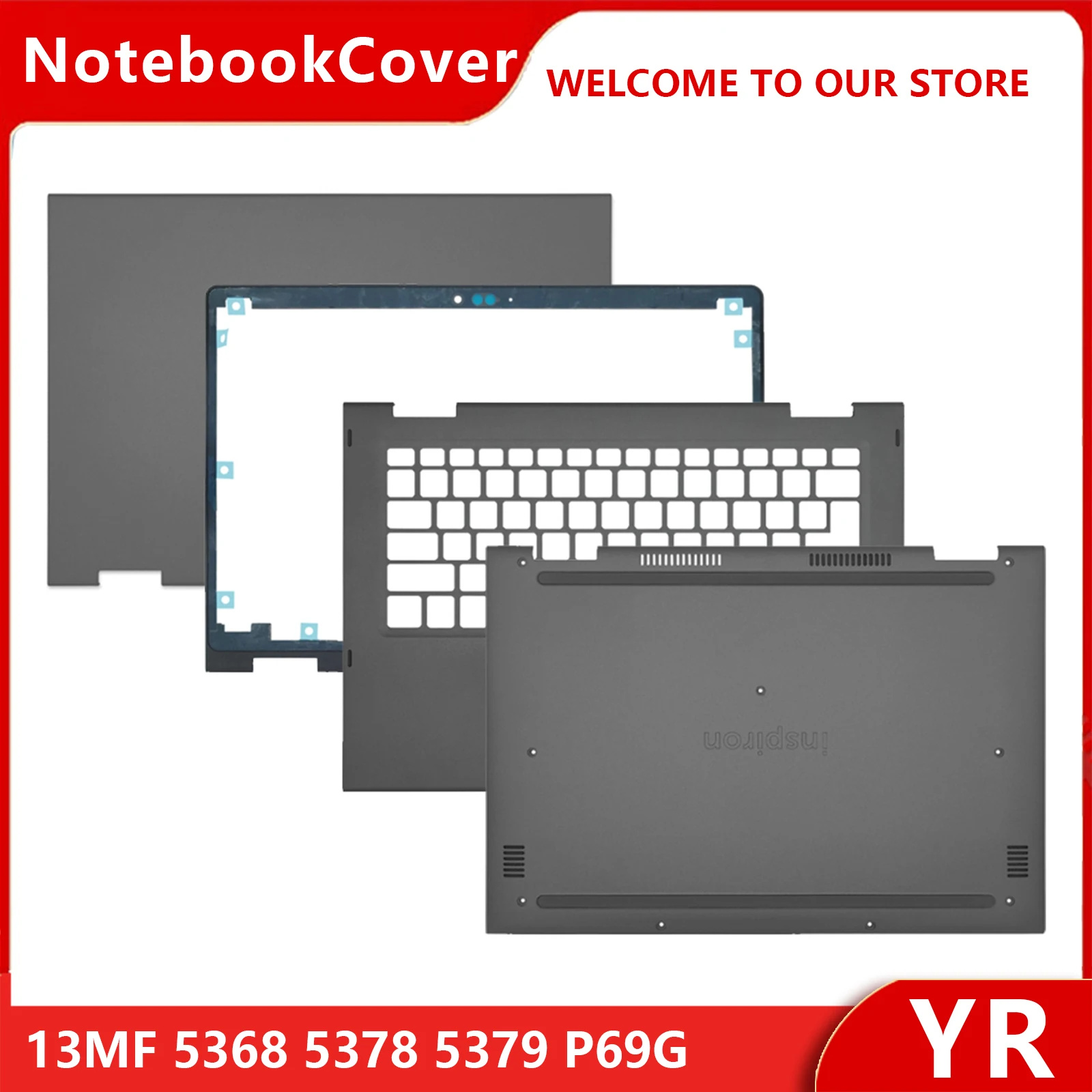 

New For Inspiron 13 inch 13MF 5368 5378 5379 P69G LCD Screen Back Cover Front Bezel Palm rest Top Lower Case Bottom Cover