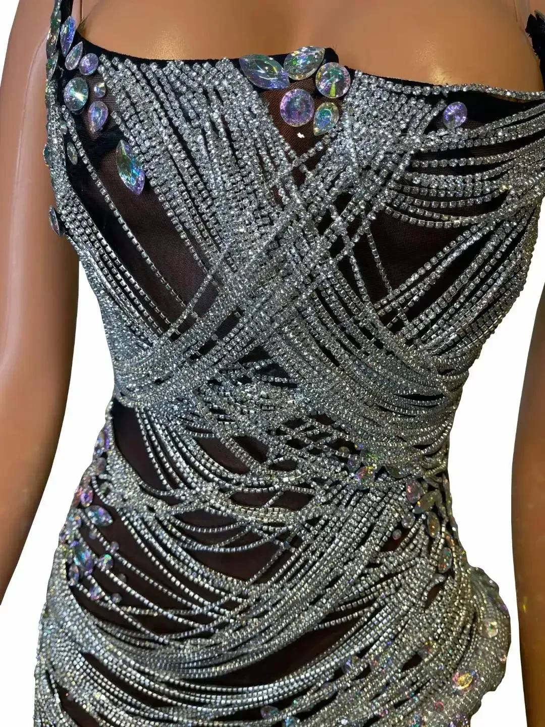 Фэнтезийное блестящее платье с бахромой и стразами, женское сексуальное платье для дня рождения, свадьбы, выпускного вечера, костюм королевы, сценическая одежда, фестиваль