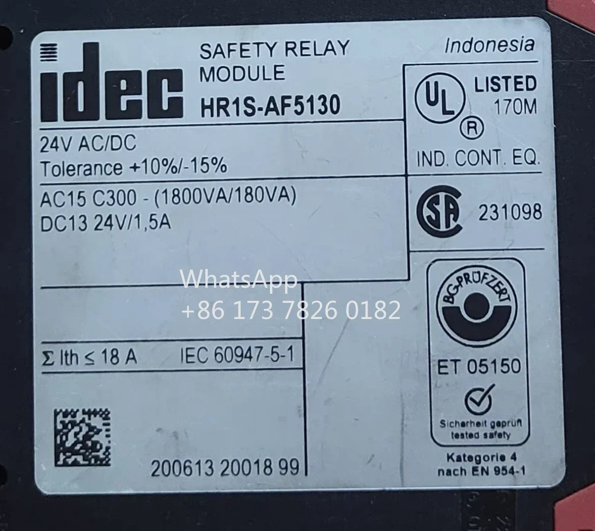 Relais de sécurité PNOZ HR1S-AF5130 d'occasion