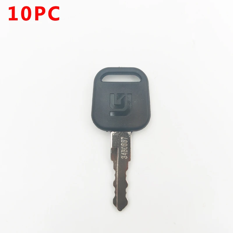 10 PCS keys serial NO.34B0557 For Liugong Excavator LG906/908/912/915/920/930 Ignition switch and door lock key iron material