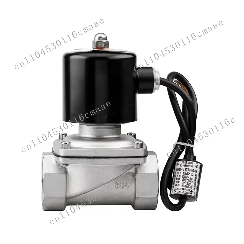 2W Stainless Steel 304 316 Solenoid Valve NPT BSP AC220V DC24V Normal Close Water Oil Gas Straight Female Thread Two-Way