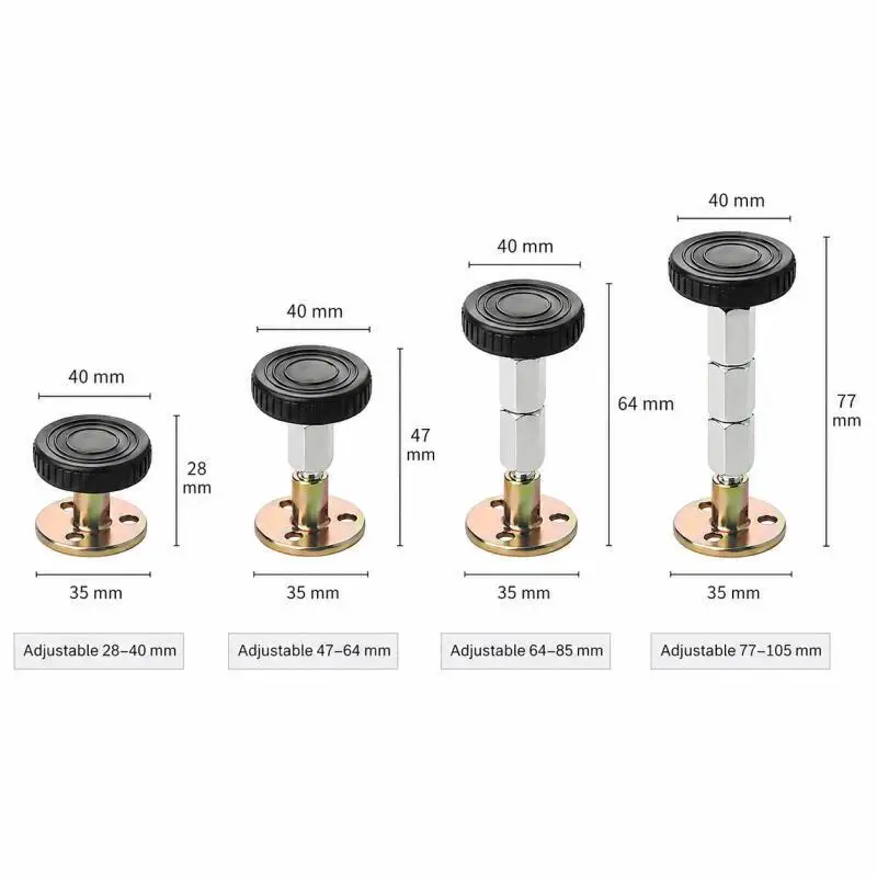Shock Mount Tools Adjustable Threaded Bed Shock Hardware Furniture Cabinet Stabilizers Headboard Stoppers Self-Adhesive Fixed