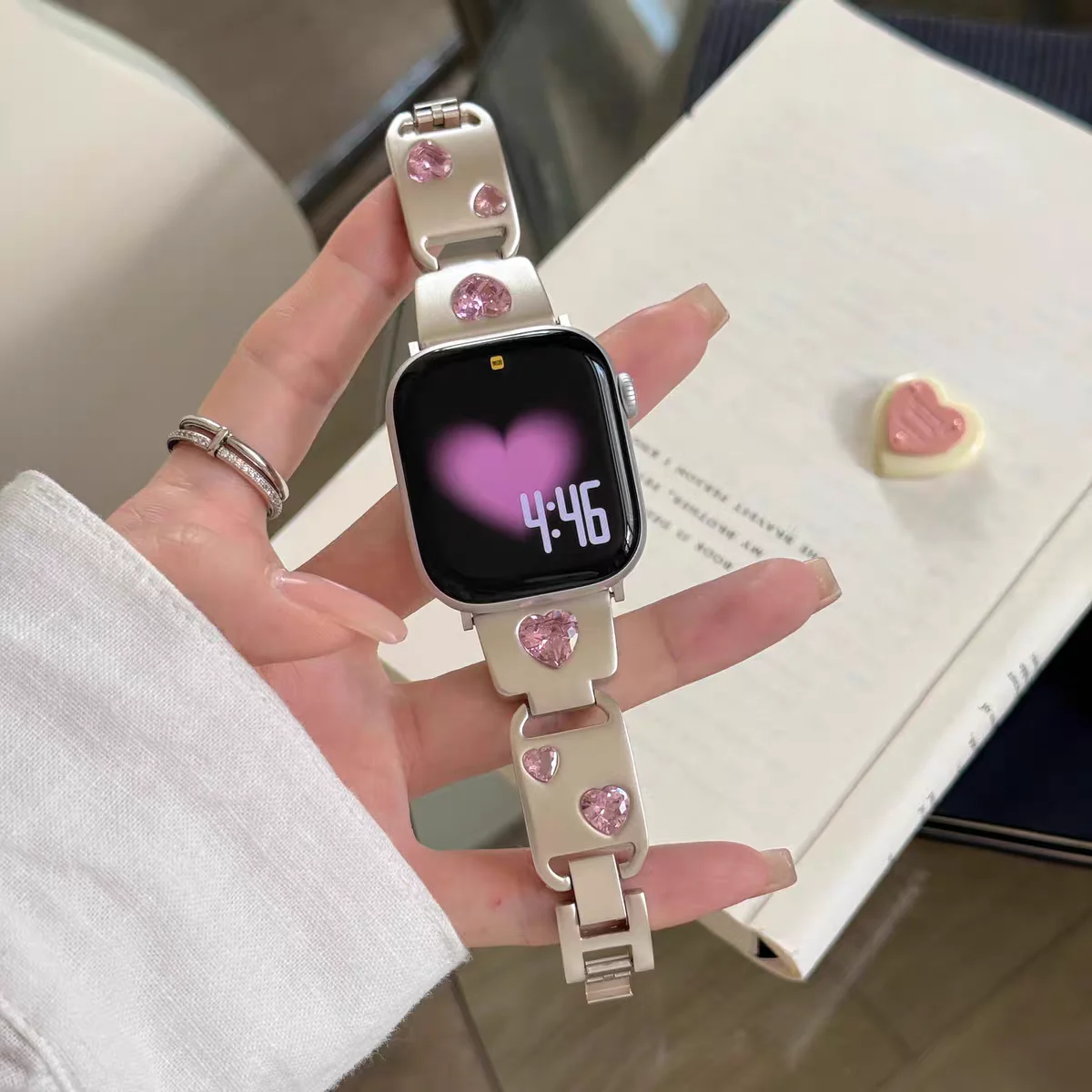Color Diamond Inlaid Bracelet Strap For Apple Watch band Series 11/8/7/6/10/9 40mm 41mm 38mm 42mm 44mm 45mm 46mm Strap