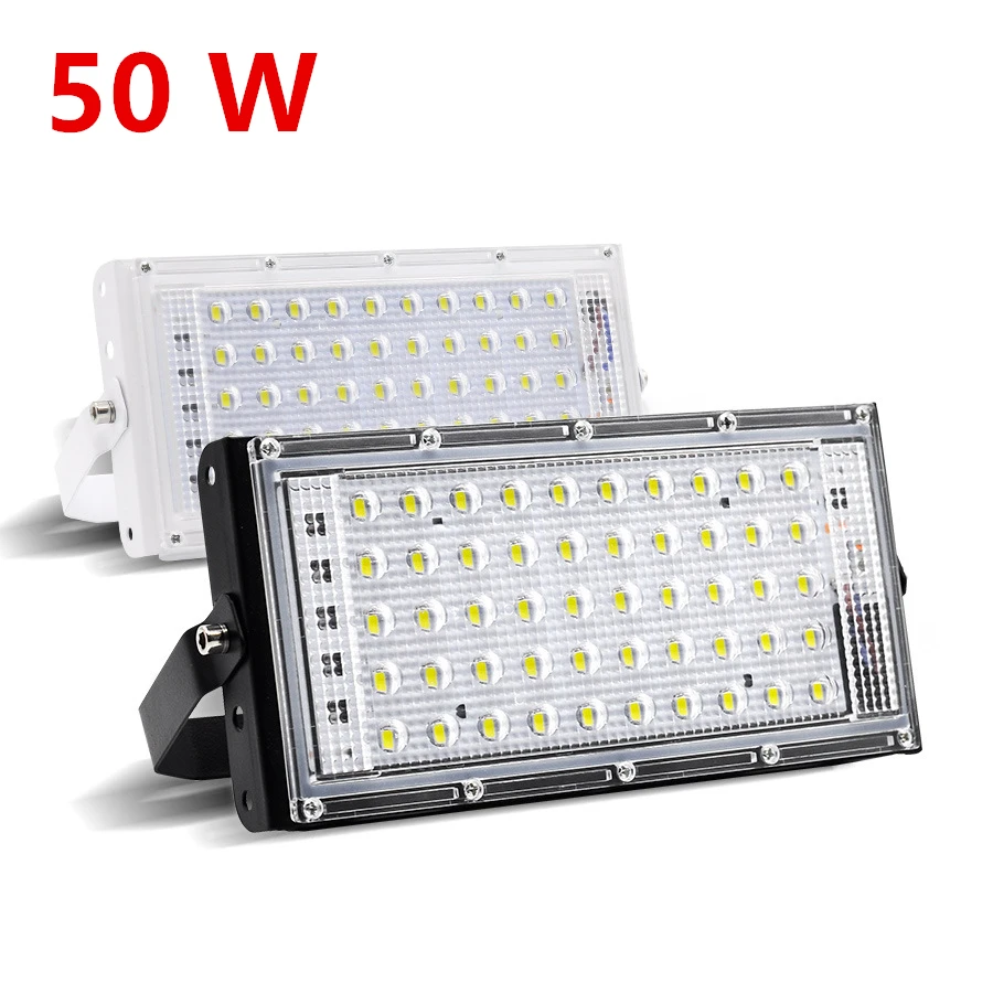 

50W Led Flood Light AC 220V RGB Outdoor Floodlight Spotlight IP65 Waterproof LED Street Lamp Red blue green Landscape Lighting