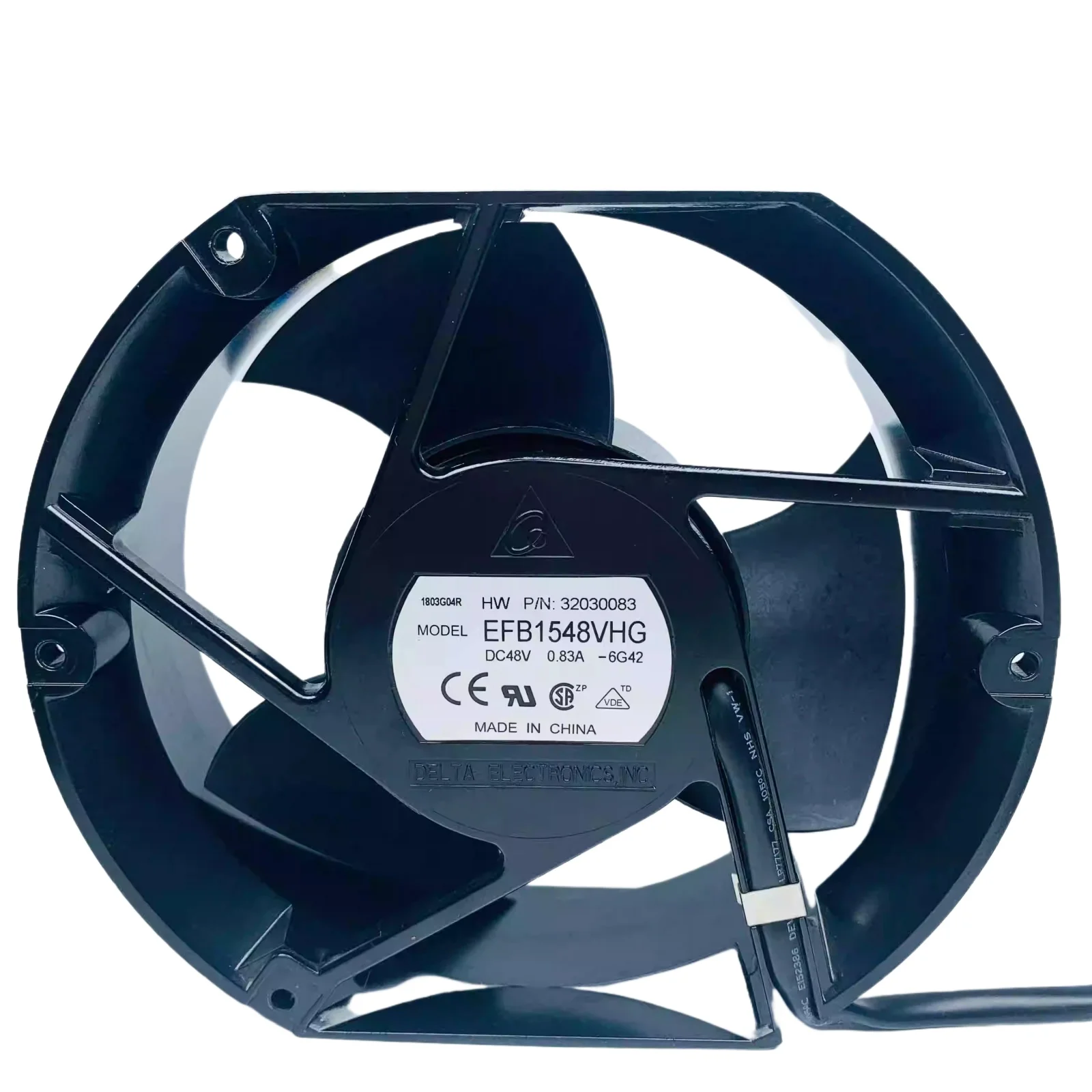 

For DELTA EFB1548VHG 172x150x50mm 48V 0.83A Dual Ball Bearing PWM Cooling Fan 5500RPM Metal Frame High Airflow Industrial Fan