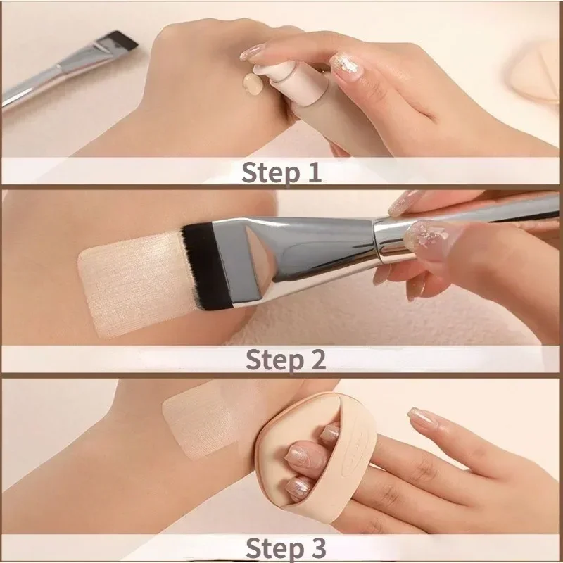 Ultradünner Foundation-Pinsel, leichter und dünner Gesichtskonturpinsel, flacher Konturpinsel, zum Mischen von Foundation-Creme-Make-up-Pinseln