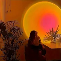1pc Mini Sunset Lamp - Atmosphere Lighting for Stunning Photography and Home Decor