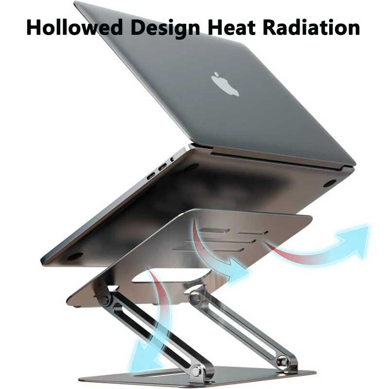 Laptop Cooling Holder Foldable Cooling Bracket Portable Laptop Riser Stand Aluminum Rack Notebook Base For MacBook Air/Pro iPad