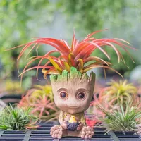 New Disney Marvel Avengers Groot Mini Figure Pen Holder  Flower Pot Anime Toys Action Figure Sitting Groot Christmas Kids Gifts