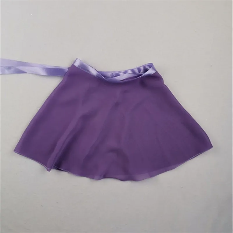 Hot Sale Cheap Kids Girls Child Dance Wear Wrapped Ballet Chiffon Skirts with ribbon