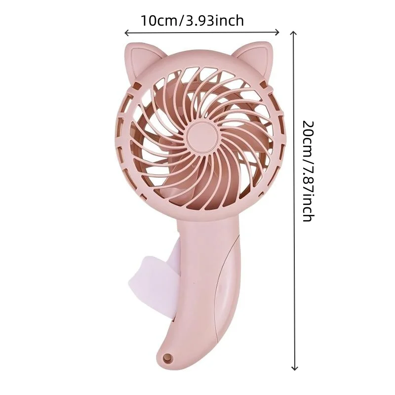 Portable Hand Pressure Fan Without Battery Household， Handheld Fan Cat Cartoon Fan - Cooling Fan Hand Press Fan Toy