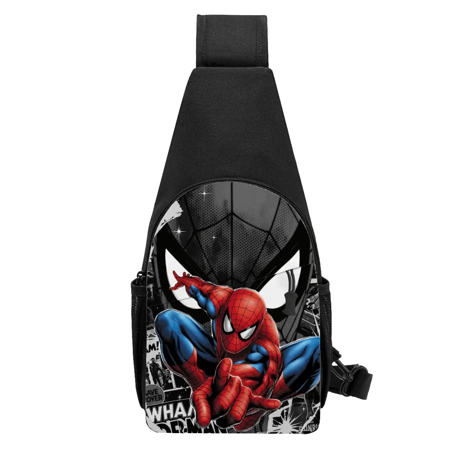 

1pc Unisex Marvel Spider-Man Crossbody Sling Bag Multi-Pocket for Daily & Workouts