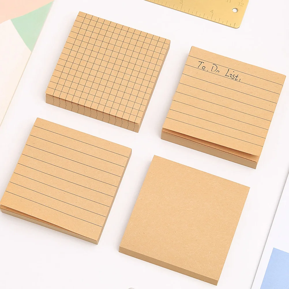 7Pcs Ecofriendly Cowhide Strong Adhesive Office Supplies Message Note School Use Message Note Office Stationery