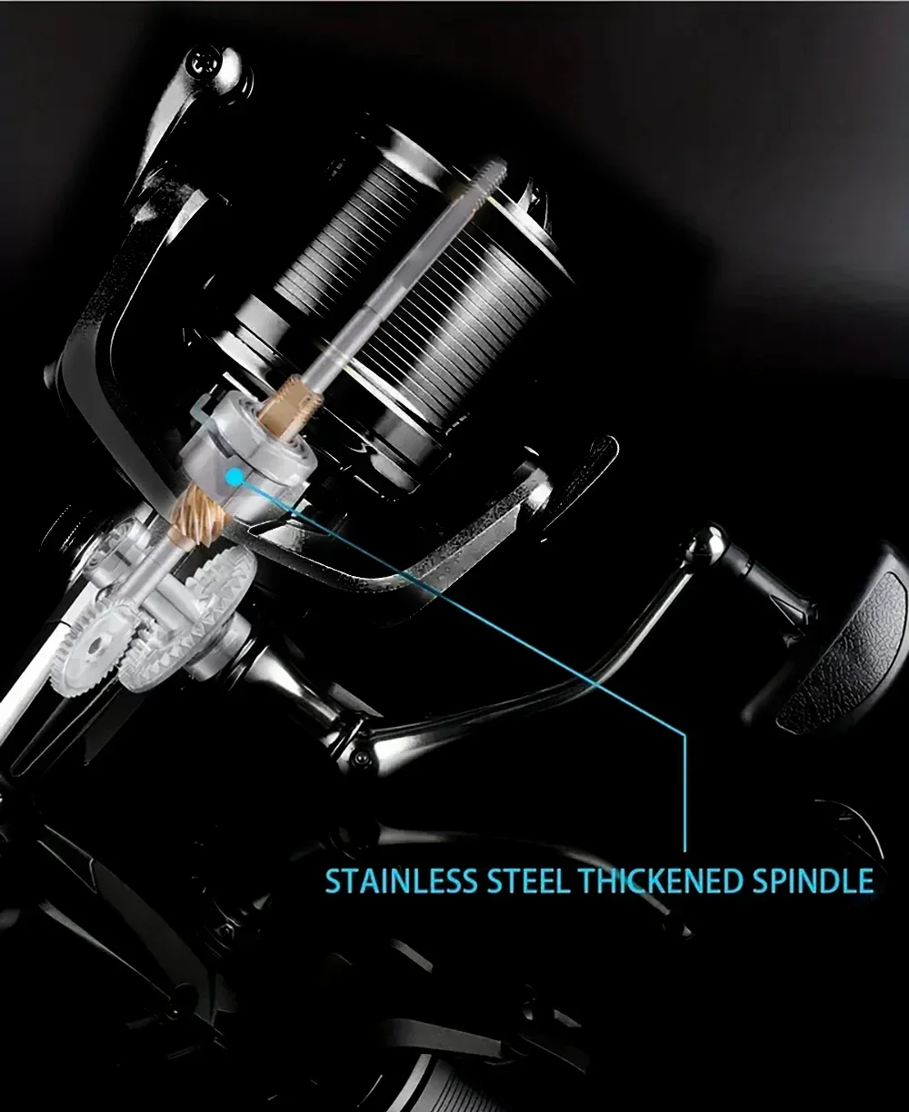 Große 25KG Max Drag Angelrolle Professionelle 4.8:1 Übersetzung Karpfen Feeder Meer- und Süßwasser Angelrolle 8000/9000/10000/12000/14000 – Detail 6