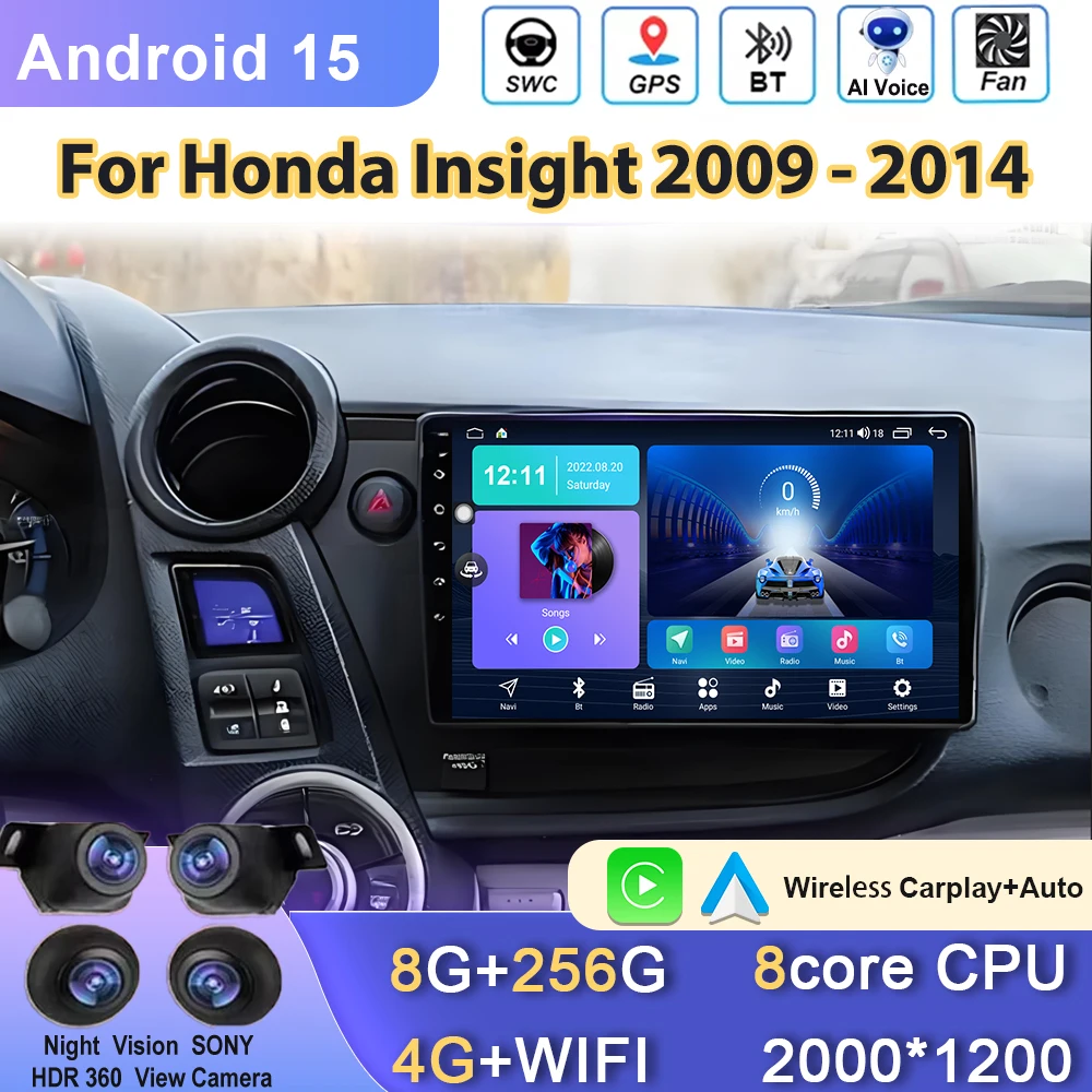 

Car Radio Android Navigation For Honda Insight 2009 2010 2011 - 2014 Multimedia Video Player Head Unit No 2din DVD QLED Screen