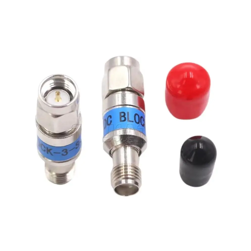 1pcs SMA DC Blocking Capacitor DC-BLOCK 2W Isolator SMA-JK Male-to-Female RF Coaxial Connector DC-3.6.818G、26.5GHz