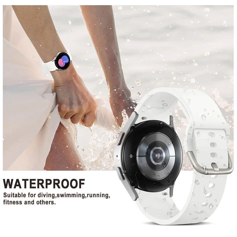 Tempered Glass+Case+Silicone Strap For Samsung Galaxy Watch 7 6 5 4 40mm 44mm 2 pack PC Screen Protective Cover Galaxy Watch 6 7