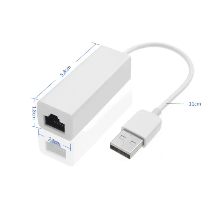 USB 2.0 To RJ45 Ethernet Adapter Lan Networks 10/100 Mbps for Macbook Win7 VDX99