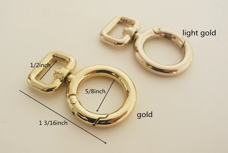 

4pcs Spring Ring Clasp ,Spring Ring with Square Buckle, Split Key Ring Inner 5/8inch SR-002