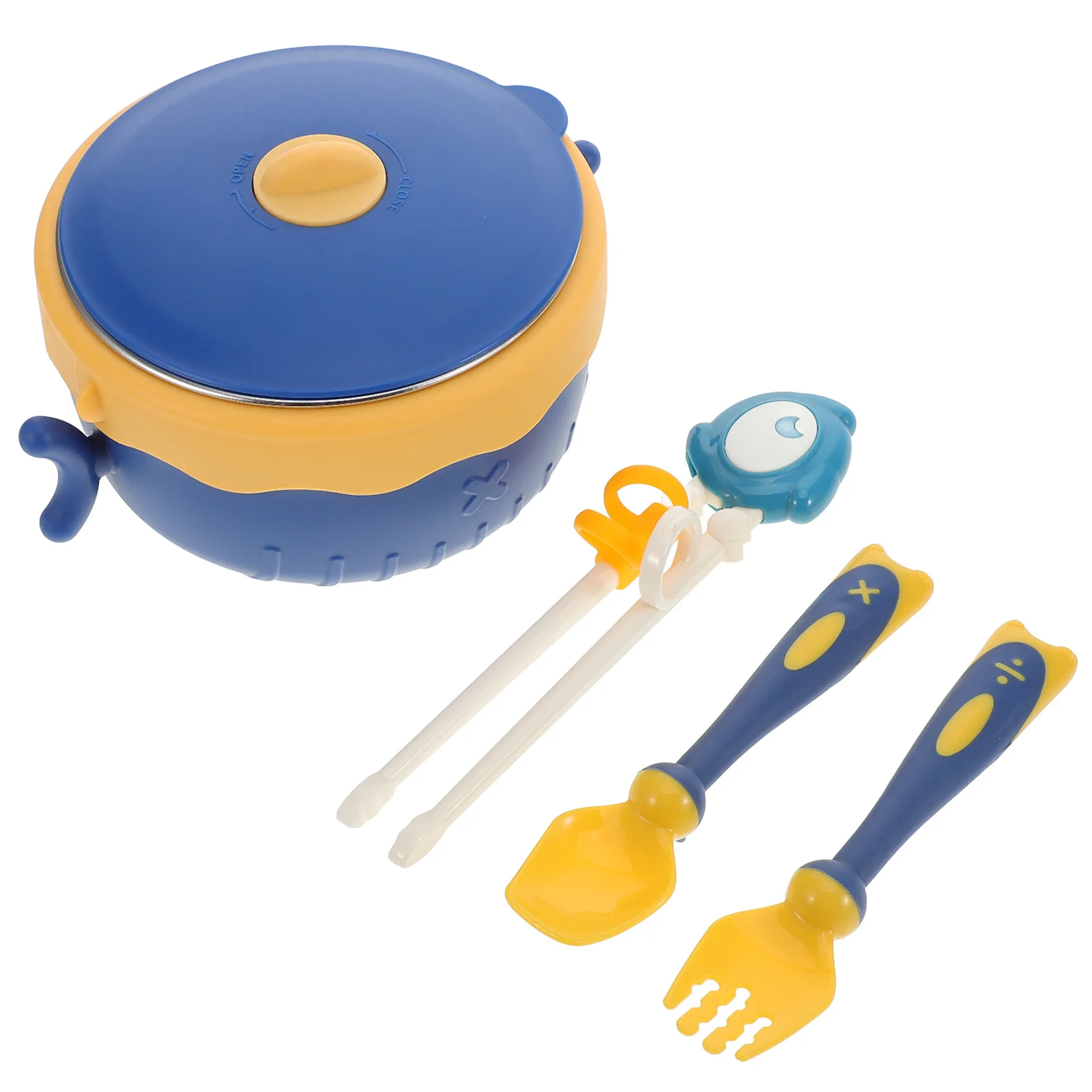 

Набор из 4 термостойких детских мисок из нержавеющей стали, небесно-голубой, разборная конструкция, легко моются, контейнеры для кормления детей, для еды малышей