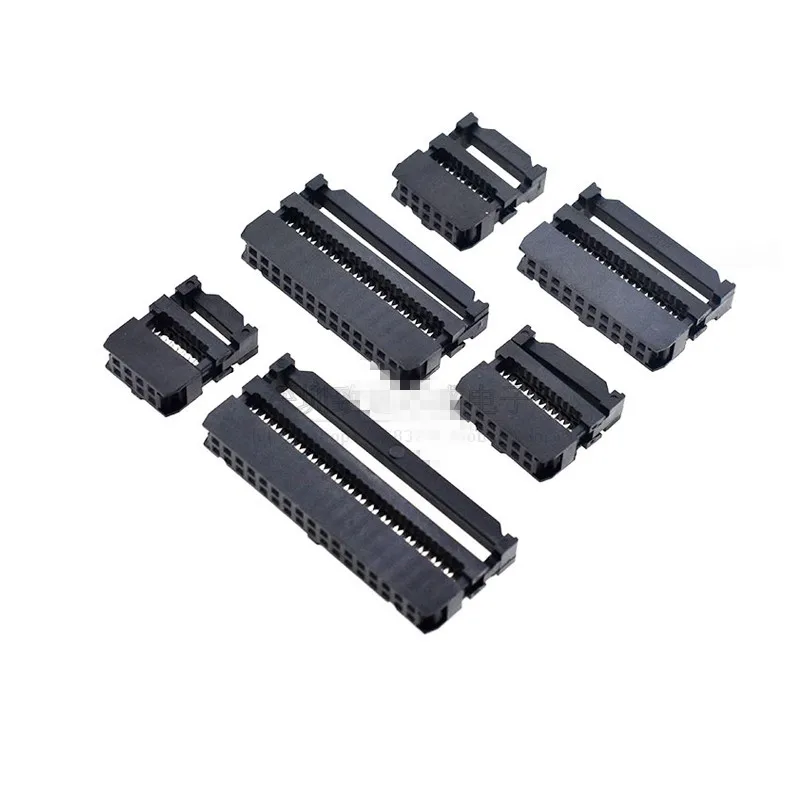 100Pcs  FC-6 FC-8 FC-10 FC-14 FC-16 2.54mm ISP 3in1 JTAG Socket Connectors For Flat Ribbon Cable