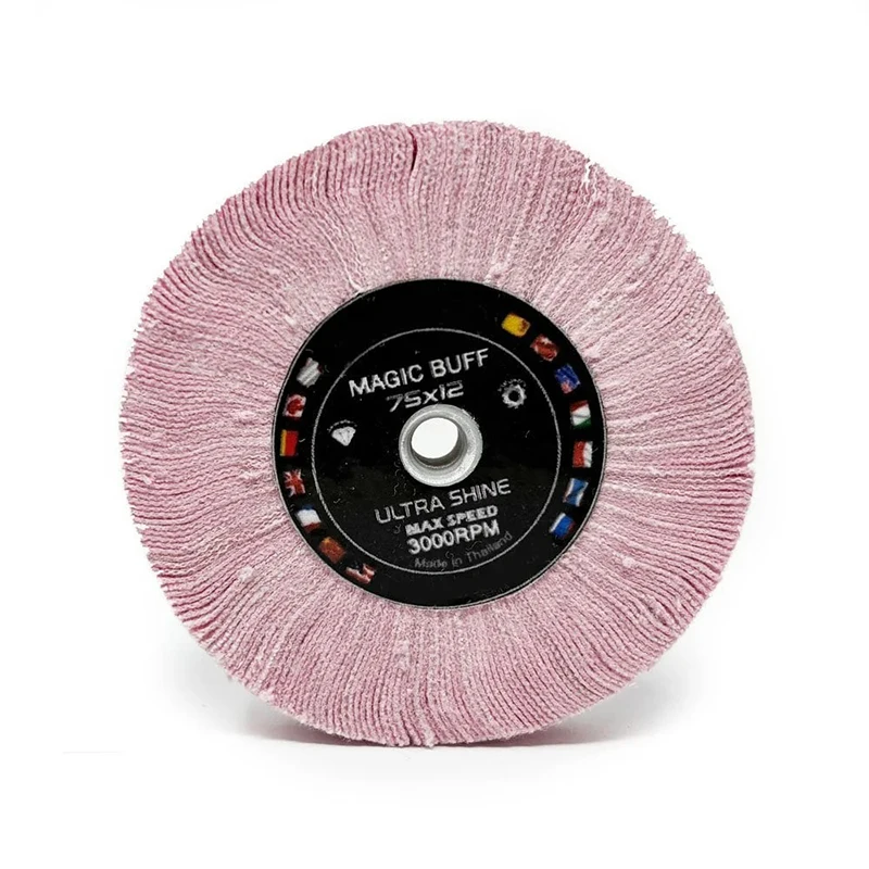ADN Magic Felt Emery Flap Wheels 6mm Hole Final Mirror Finish Polishing Disc Dry Use Ultra-Shine Buff for Precious Metal Jewelry