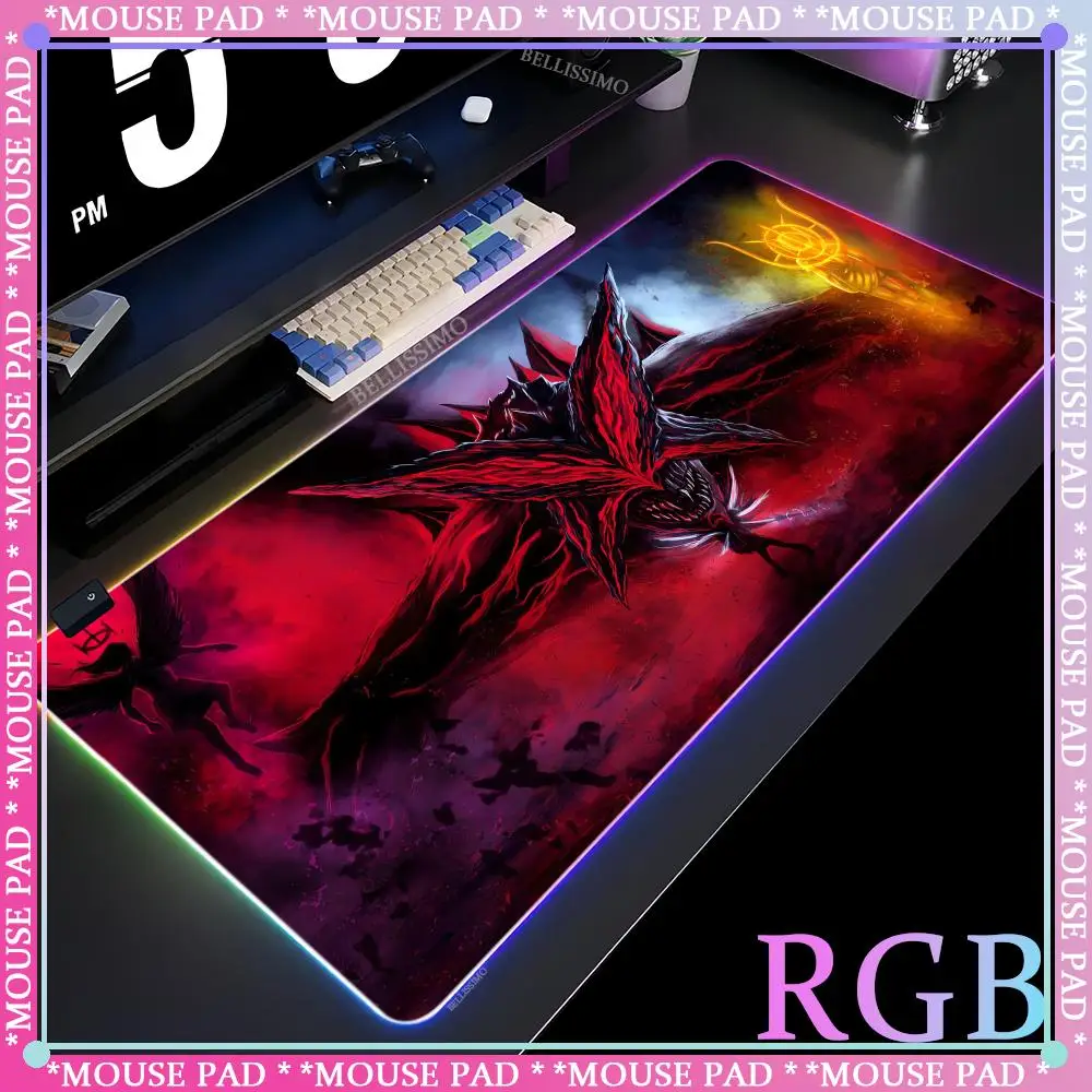

GAME Path of Exile 2 Anime Mouse Pad CS-GO anime character luminous super large RGB office game competitive keyboard pad