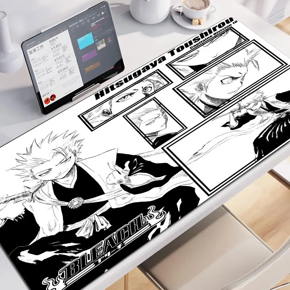 Cool Toshiro Hitsugaya Gamer Speed Mouse Pad XXL Anime Bleach Office Anti-slip Deskmat Rubber Mausepads Setup Gaming Accessories