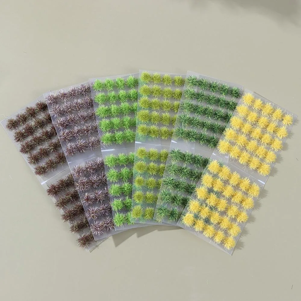 39/50PCS/Set Realistic Flower Grass Tufts Simulation Model Sand Scene DIY Material Miniature Grass Bushes Plant Cluster Scenery