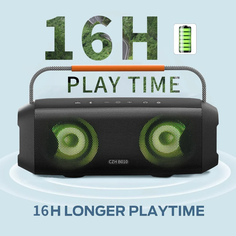 Subwoofer inalámbrico Bluetooth 5,3 Caixa De Som sonido envolvente estéreo alta potencia 60W portátil al aire libre IPX7 altavoces impermeables RGB