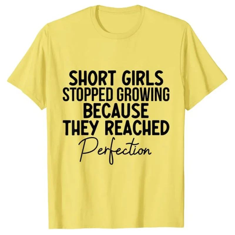 

Stopped Growing Because They Reached Perfection Graphic T-Shirt Breathable Crew Neck Tee