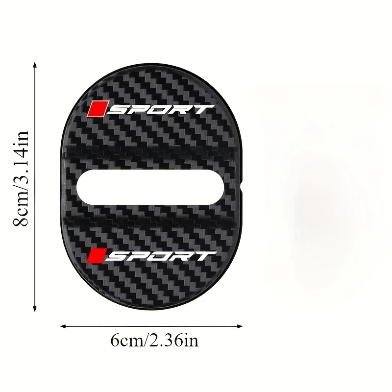 Sport style car door lock cover, featuring shock absorption, noise reduction, sound insulation and sealing gasket