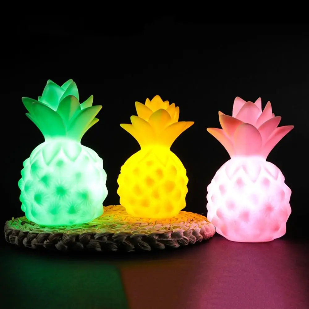 Craft Cartoon Pineapple Night Light Portable Creative Bedside Lamp Cute Simulated Desk Light Children