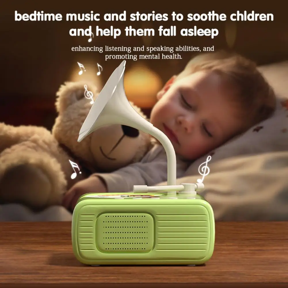 Educatieve Storytelling Machine Kinderen Muziek Storytelling Grammofoon Speelgoed voor kinderen met 96 kaarten Vroeg onderwijs voor peuters