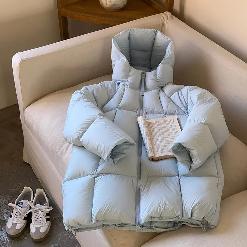 

Women Winter Down Cotton Coat Outerwear Windproof Warm Long Sleeve Casual Hooded Jacket Lady Parkas Overcoat Female Outerwear