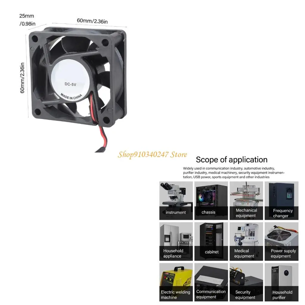 

Q22A 60x60x25MM USB 5V охлаждающий вентилятор Портативный охлаждающий вентилятор для планшетного ТВ-ресивера-маршрутизатора