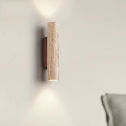 Wabi sabi Wall Lamp Up Down japanese style Taupe Marble Wall Sconce Living Room Bedroom Bedside Light decoration hall way light