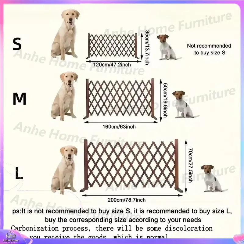 Retractable Wooden Pet Gate for Dogs Cats Indoor Safety Barrier Easy Install Durable Fence for Doorway Stairs Bedroom Home