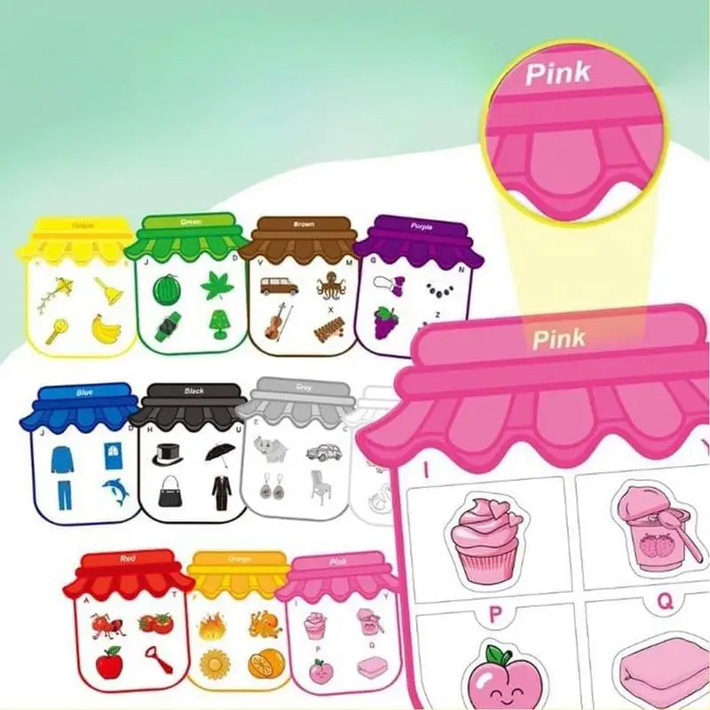 Montessori Color Sorting Ímãs Set para geladeira, magnético, multifuncional, criativo, desenvolvimento inicial