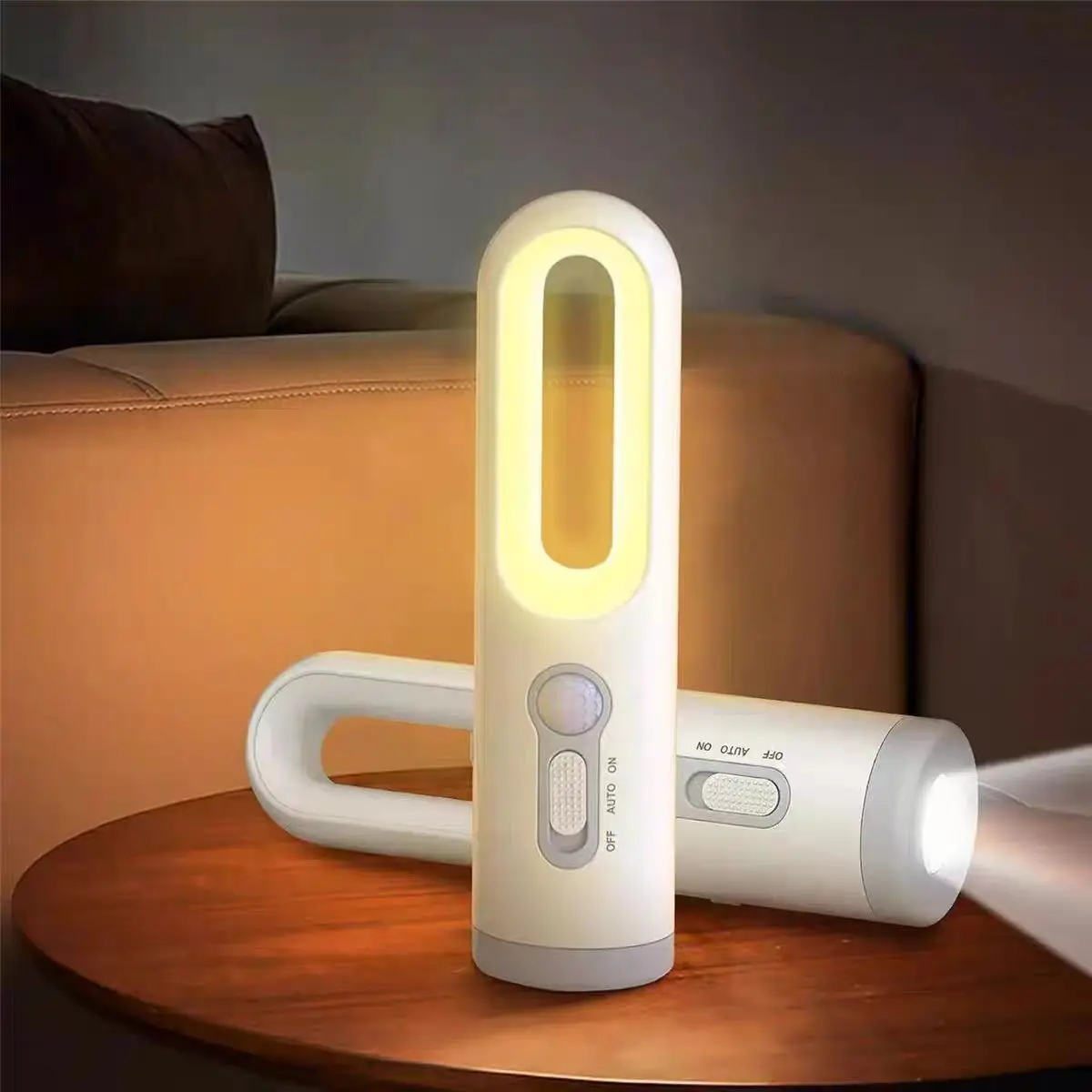 Veilleuse LED avec détecteur de mouvement humain, aste, camping en plein air, lampe de poche d'urgence portable, chambre à coucher, chevet, pépinière