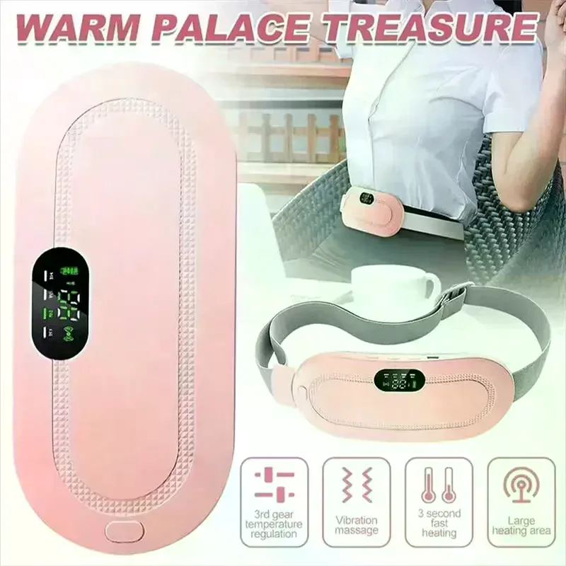 Smart Electric Heating Waist Massage Belt Menstrual Period Heating Pad Warm Massage Pain Relief Belt For Women