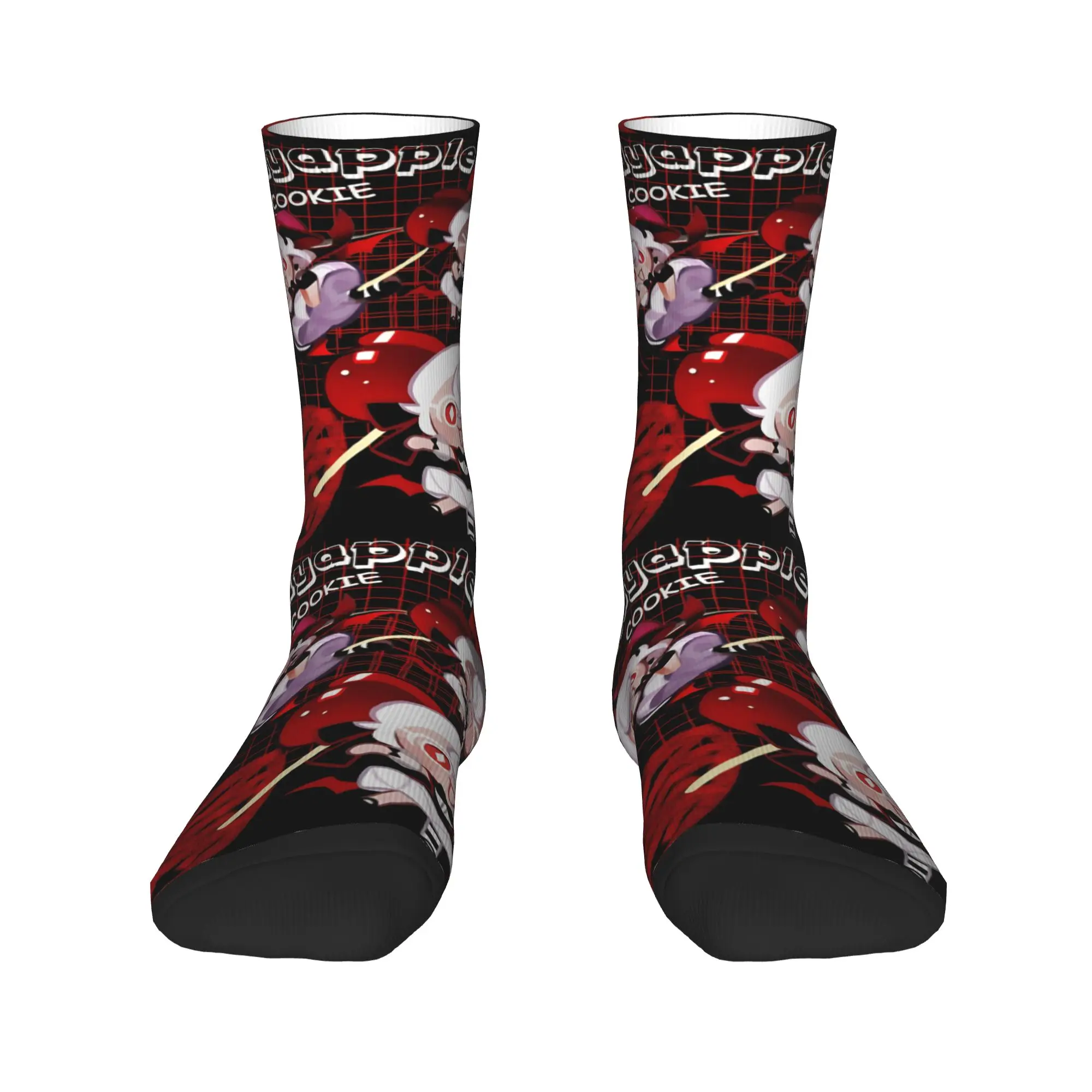 Men's Socks Candy apple cookie  Stockings Non Skid Breathable Socks Autumn Trendy Pattern Climbing Socks