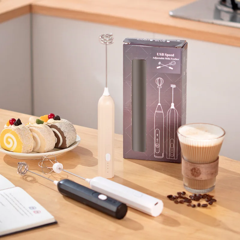 Electric milk frother, coffee machine, egg beater, double stick, 3-speed dessert butter and cream machine, kitchen batter mixer