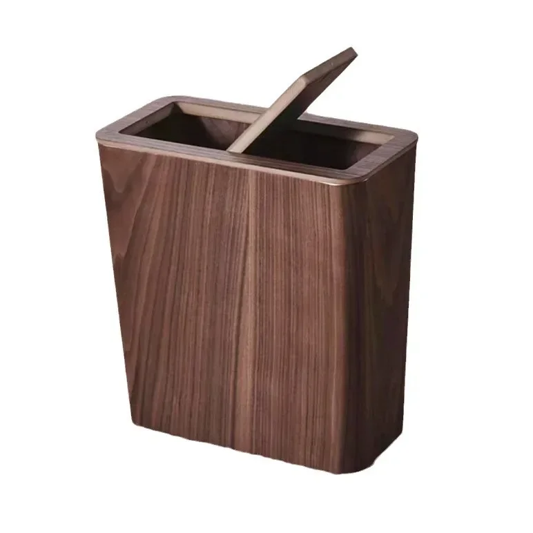 Nordic Crevice Wooden Garbage Bin Home Business Creative Homestay Garbage Bin